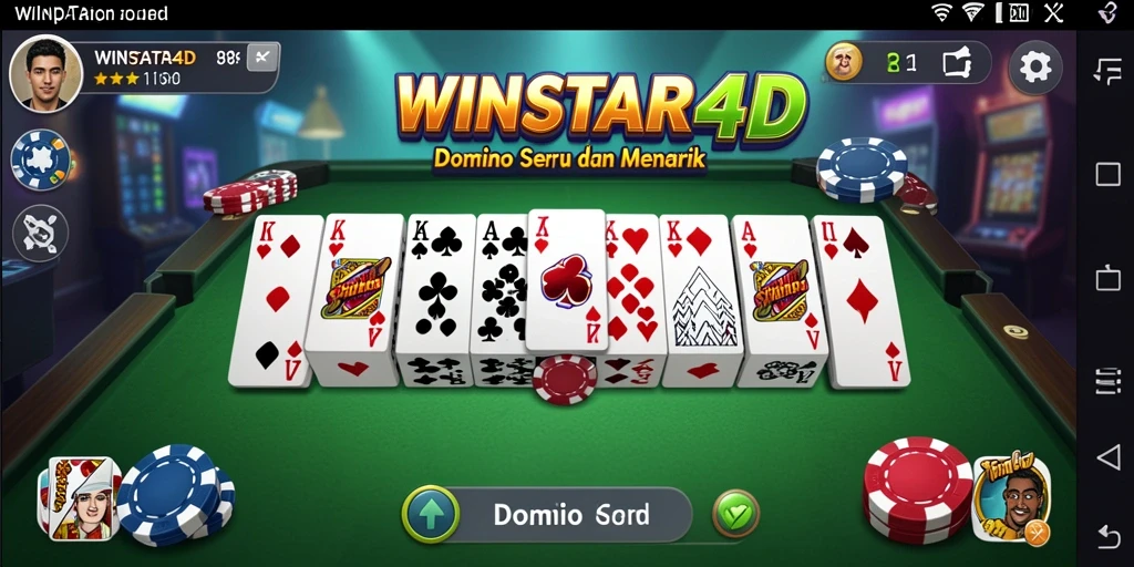 Antarmuka permainan domino yang menarik dan mudah digunakan.