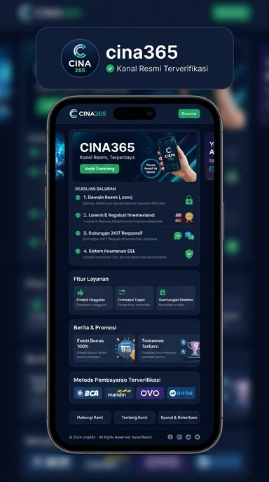 Tampilan kanal resmi cina365